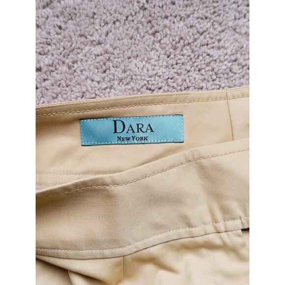 Dara Lamb NY Khaki Tailored Dress Pants 12 Quiet Luxury Career Workwear Minimal - Picture 4 of 5